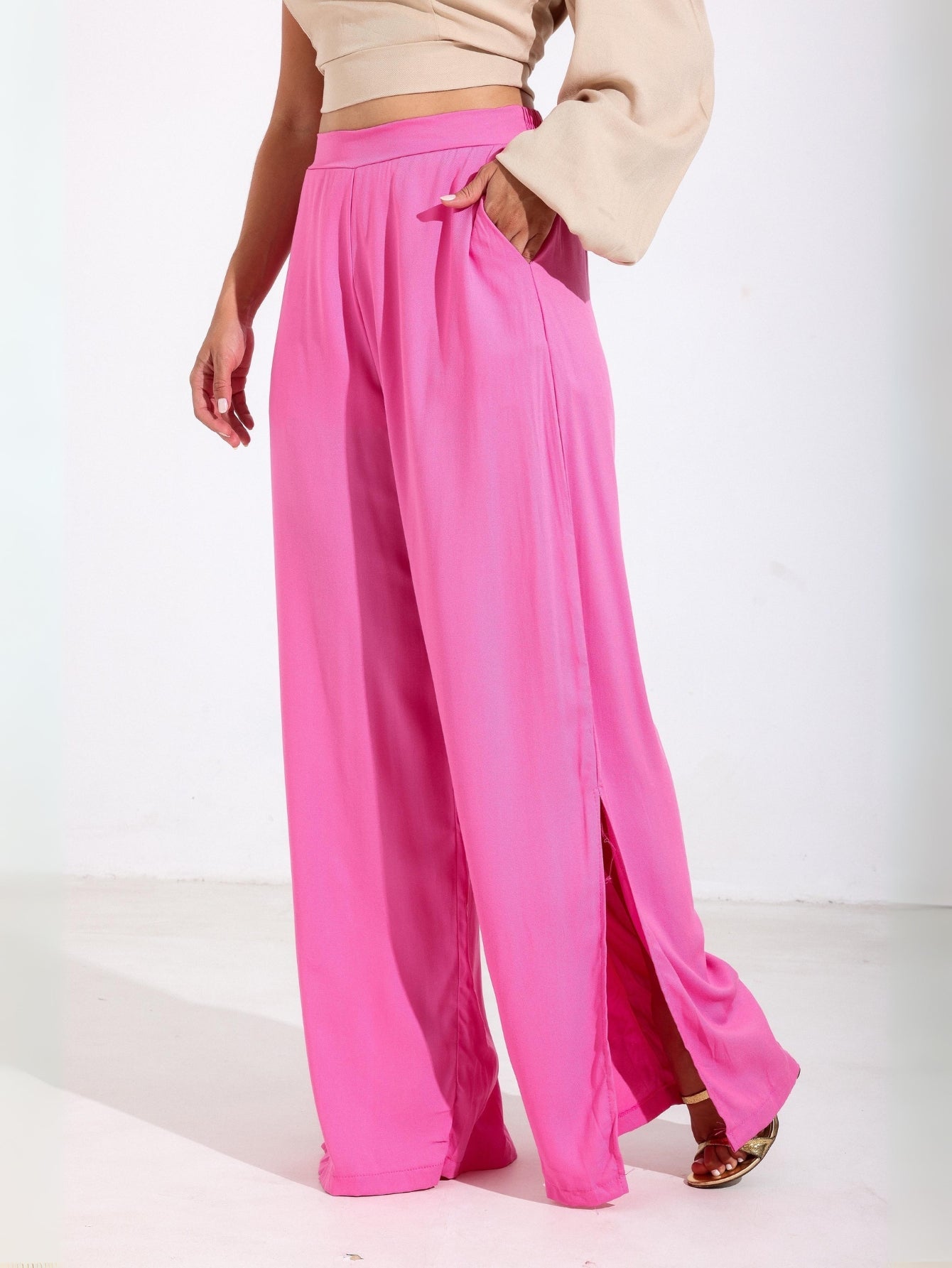 Calça Alfaiataria Reta com Fenda Lateral – Natalie