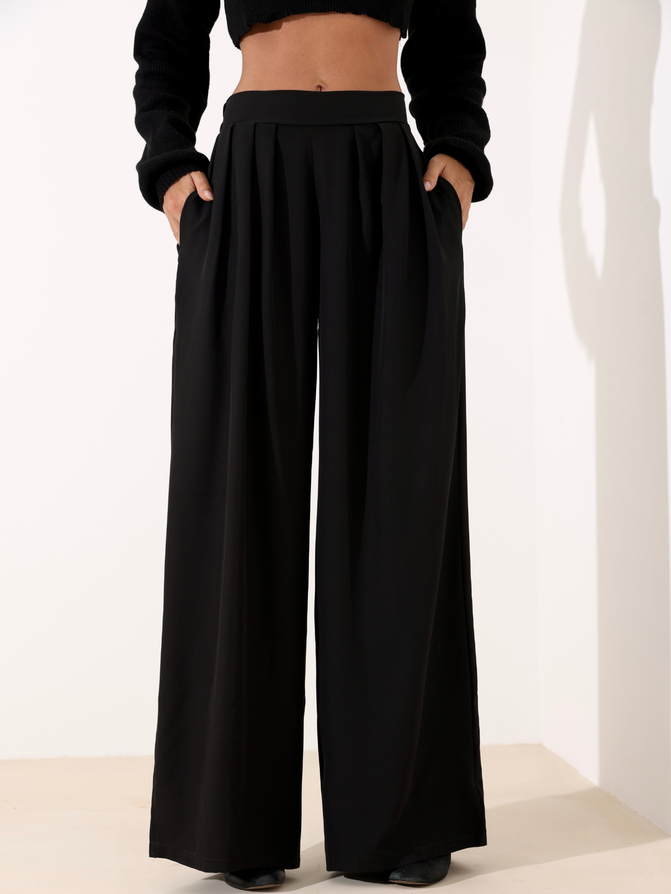 Calça Pantalona Fluida Comfy com Elástico e Bolso Lateral Maite