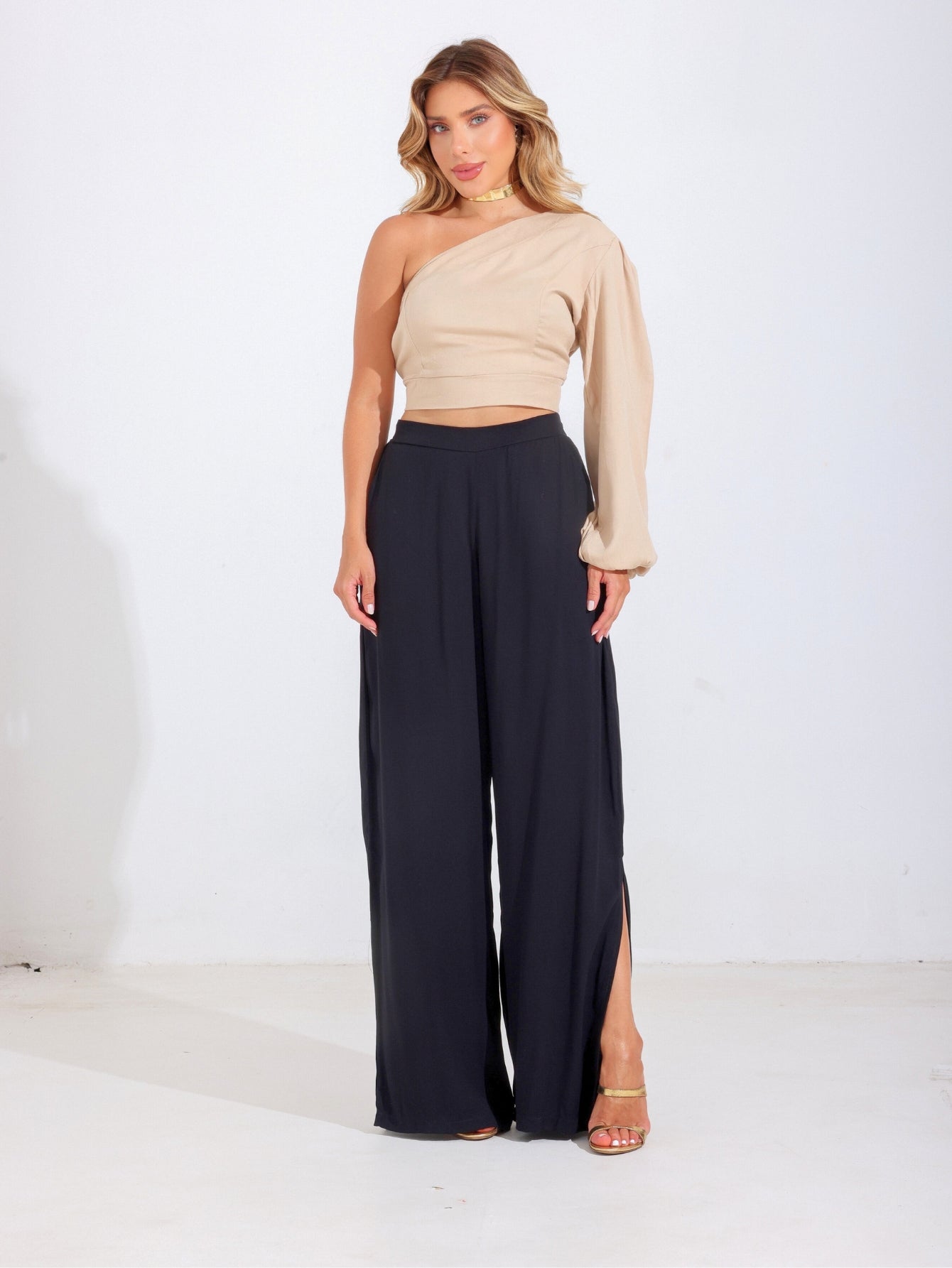 Calça Alfaiataria Reta com Fenda Lateral – Natalie