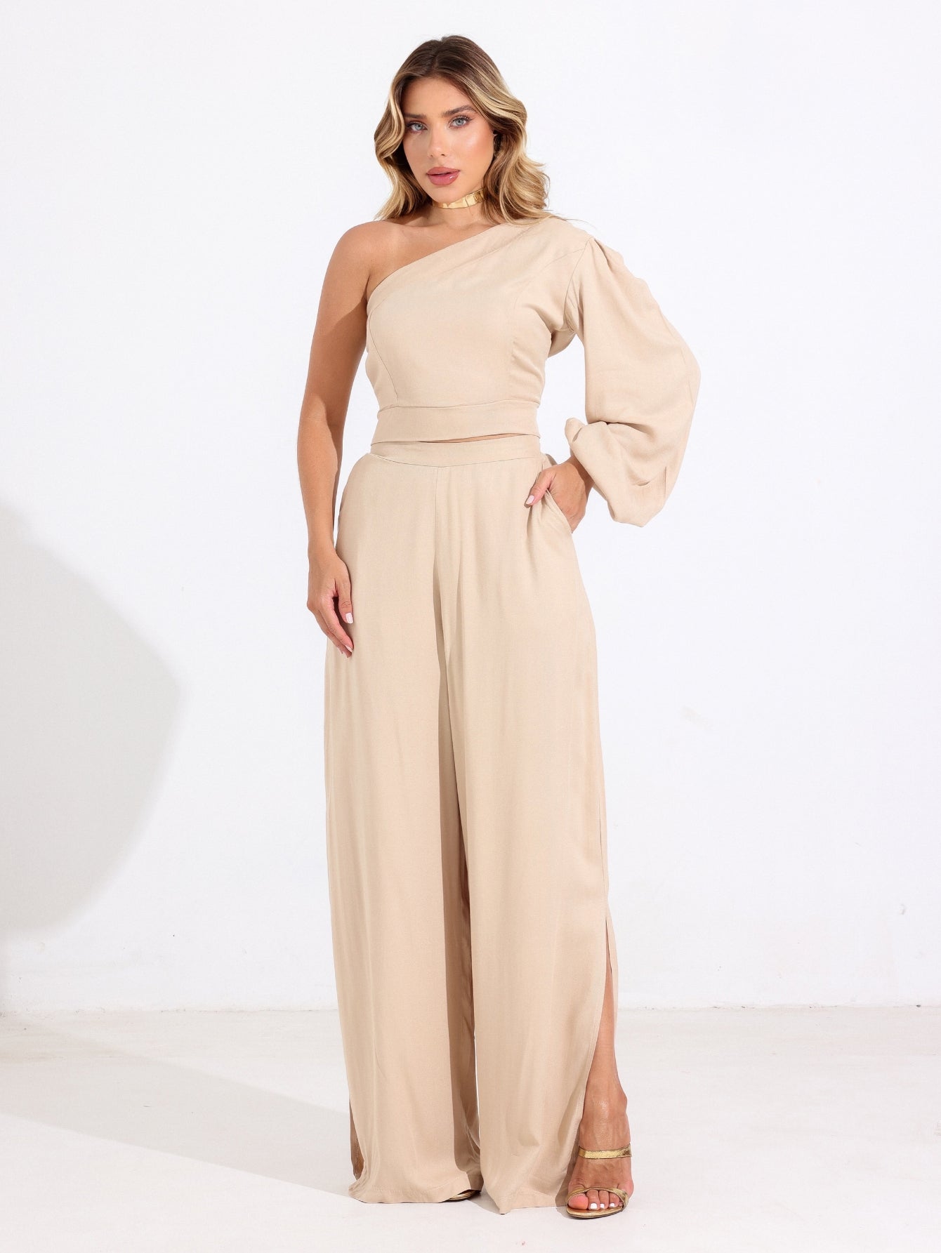 Calça Alfaiataria Reta com Fenda Lateral – Natalie