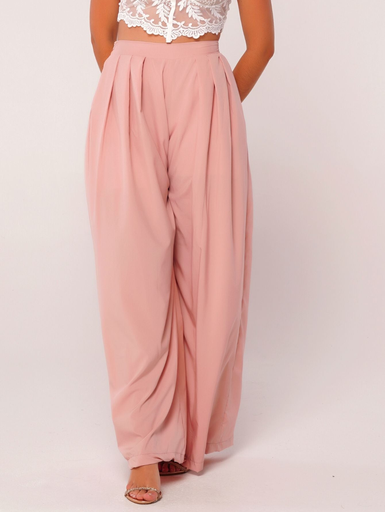 Calça Pantalona Fluida Comfy com Elástico e Bolso Lateral Maite